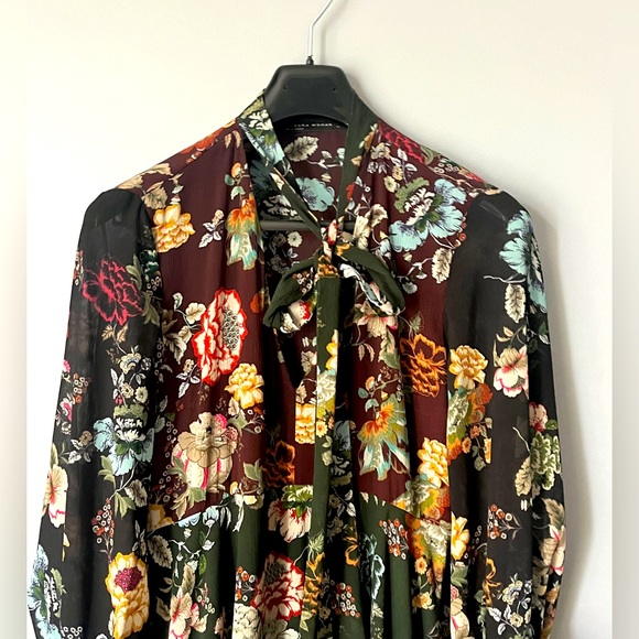 Zara Woman floral midi dress. - Picture 4 of 6